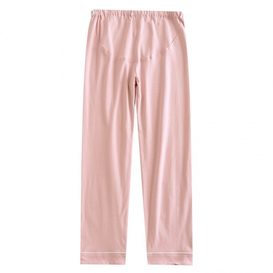 Adjustable maternity pajamas, plus-size, spring and autumn, pure cotton, belly-supporting pants, thin, soft loungewear pants for autumn and winter