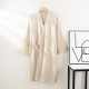 Men's spring and summer nightgown, thin, plus-size, kimono bathrobes, loose, three-quarter sleeve crepe for couples