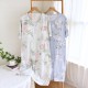 Women's nightgown, pure cotton gauze suspender bath skirt, thin summer mid-length loungewear, soft and breathable.