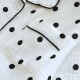 Women's summer pajamas, plus-size, pure cotton, double-layered gauze shorts, polka-dot, loose loungewear two-piece set