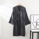 Men's spring and summer nightgown, thin, plus-size, kimono bathrobes, loose, three-quarter sleeve crepe for couples