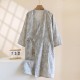 Couple pure cotton gauze nightgown, pine tree-style, thin, men's and women's spring, summer, and autumn bathrobes, loose cotton kimono pajamas.