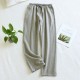 New spring and summer men's pajamas, plus-size, loose, casual, cotton, double-layered yarn-dyed herringbone loungewear pants