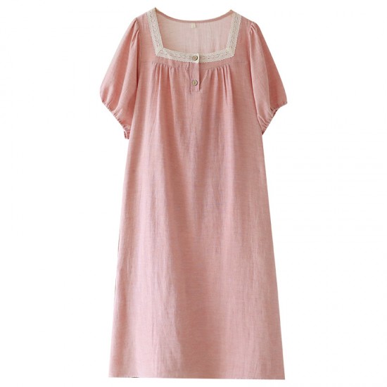 Men's summer pajamas, pure cotton double-layer gauze short-sleeved shorts, thin, solid-color, large-size home clothes set, can be worn outside