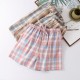 Washed cotton couple's pajama pants, pure cotton men's and women's trousers, spring and autumn, summer, casual, loose plaid, outdoor wear.