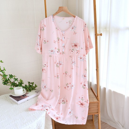 Women's nightgown, pure cotton gauze suspender bath skirt, thin summer mid-length loungewear, soft and breathable.