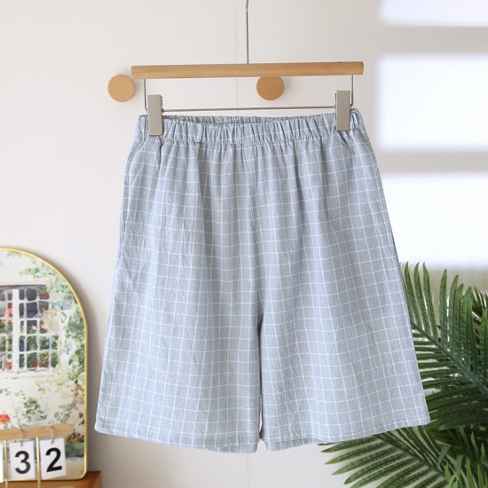 New spring and autumn couple's pajamas, pure cotton double-layered gauze long-sleeved, thin, summer, soft nightgown. Homewear