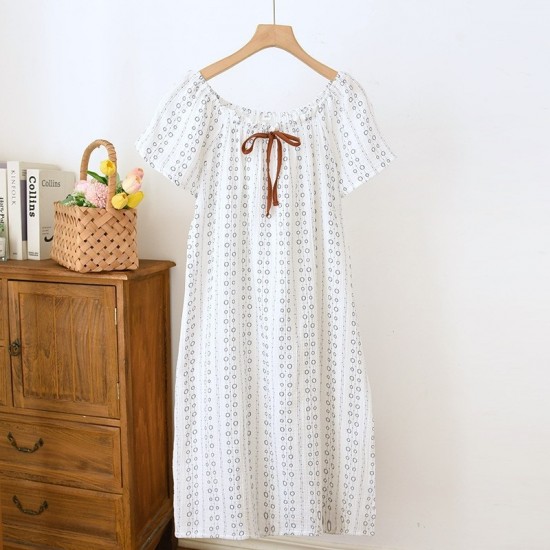 Summer pajamas for women, pure cotton double-layer gauze floral suspender shorts, thin, pure, sexy, soft two-piece loungewear set