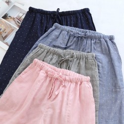 New women's double-layered gauze pajamas, thin long-sleeved trousers, Japanese-style cotton cardigan, spring and summer loungewear set