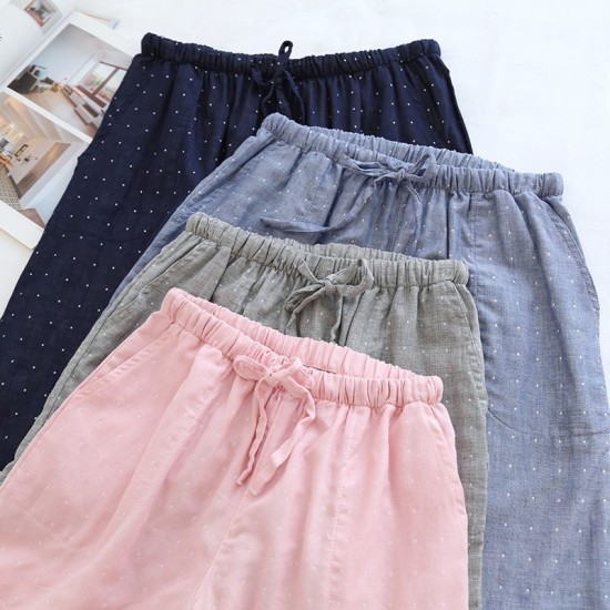 New women's double-layered gauze pajamas, thin long-sleeved trousers, Japanese-style cotton cardigan, spring and summer loungewear set