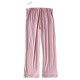 Adjustable modal maternity pajama pants. Spring, autumn, and summer belly support pants, high-waisted, thin, plus-size straight-leg loungewear.