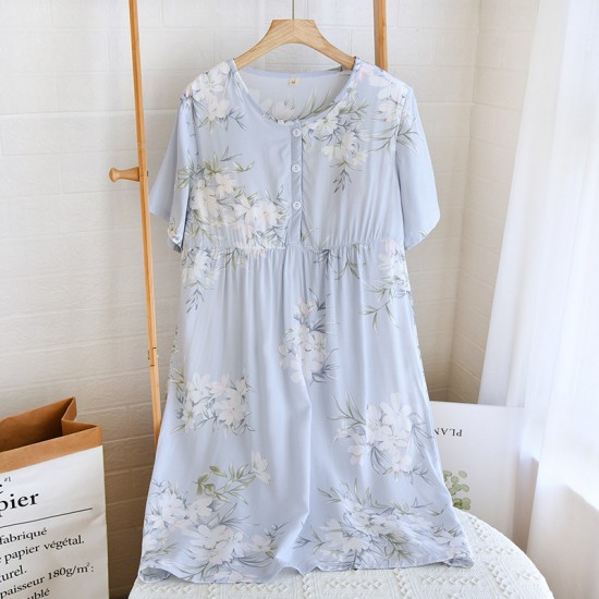 Single-piece pajama top for women, thickened flannel for warmth, coral fleece, simple and casual solid color thick long-sleeved top