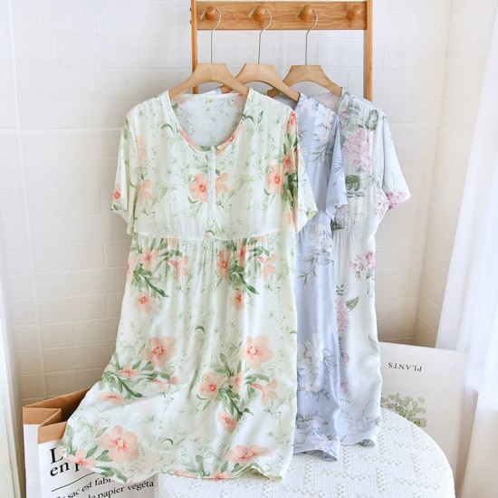 Single-piece pajama top for women, thickened flannel for warmth, coral fleece, simple and casual solid color thick long-sleeved top