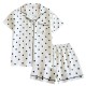 Women's summer pajamas, plus-size, pure cotton, double-layered gauze shorts, polka-dot, loose loungewear two-piece set