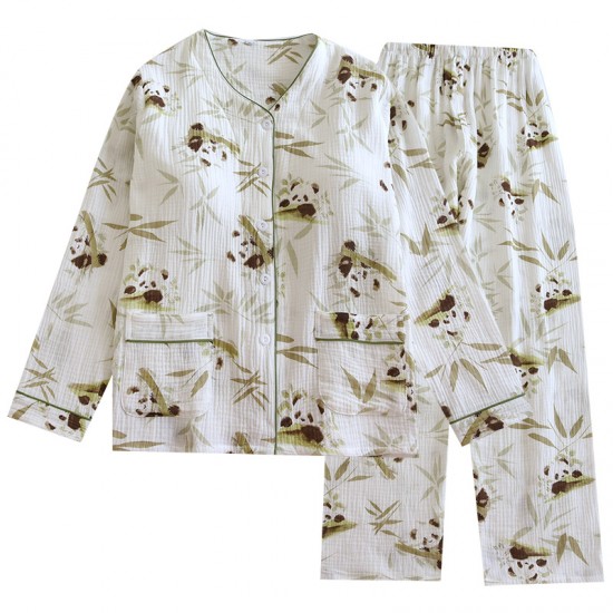 Autumn and winter couple's pajamas, German fleece, warm long sleeves, men and women's wide fleece, loose, plus-size loungewear two-piece set.