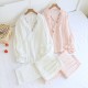 New rayon nightgowns, women's short-sleeved, open-front, thin, plus-size cotton silk loungewear, loose bathrobes, drop shipping.