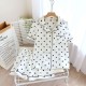 Women's summer pajamas, plus-size, pure cotton, double-layered gauze shorts, polka-dot, loose loungewear two-piece set