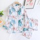 Couple's washed cotton pajamas, men's and women's thin plaid loungewear, spring and summer casual loose trousers, drop shipping.