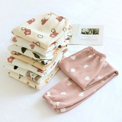 Adjustable, fleece-lined, thickened flannel maternity pajamas for autumn and winter, maternity warm pants, loose loungewear.