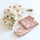 Adjustable, fleece-lined, thickened flannel maternity pajamas for autumn and winter, maternity warm pants, loose loungewear.