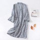 Japanese-style kimono robes, women's cotton double-layer gauze pajamas, spring and summer steaming loungewear, thin, soft bath skirts.