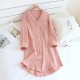 Wholesale new women's nightgown, cotton crepe bath skirt, double-layer gauze open-front long-sleeved loungewear, dropshipping.