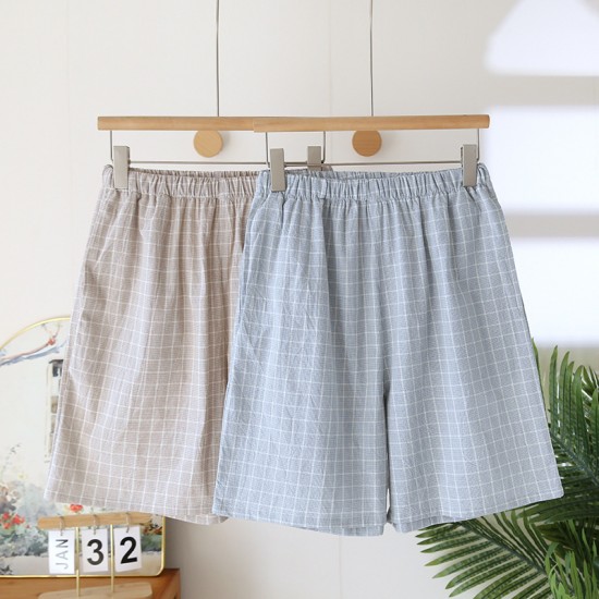 New spring and autumn couple's pajamas, pure cotton double-layered gauze long-sleeved, thin, summer, soft nightgown. Homewear