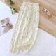 Women's Spring and Autumn Pure Cotton Double-Layer Gauze Pajamas, Fresh and Cute Long-Sleeved Thin Summer Homewear Two-Piece Set
