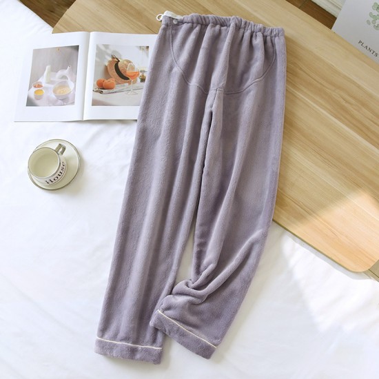 Women's Spring and Autumn Double-Layer Cotton Gauze Loose Large Size Floral Thin Summer Crepe Homewear Pants