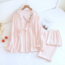 New rayon nightgowns, women's short-sleeved, open-front, thin, plus-size cotton silk loungewear, loose bathrobes, drop shipping.