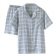 New couple's washed cotton shorts, men's and women's summer thin cotton pajamas, soft, short-sleeved loungewear.