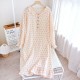 Women's flannel nightgown, thickened and warm for autumn and winter, with a fleece hood and a cute solid-color coral fleece bathrobe.