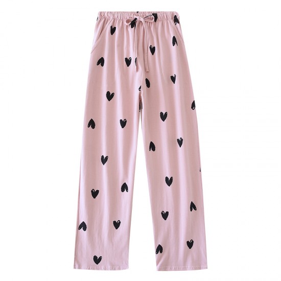 New spring and summer women's cotton pajamas, plus-size, polka-dot, soft, soft loungewear pants for spring, summer, and autumn