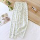 Women's Spring and Autumn Pure Cotton Double-Layer Gauze Pajamas, Fresh and Cute Long-Sleeved Thin Summer Homewear Two-Piece Set