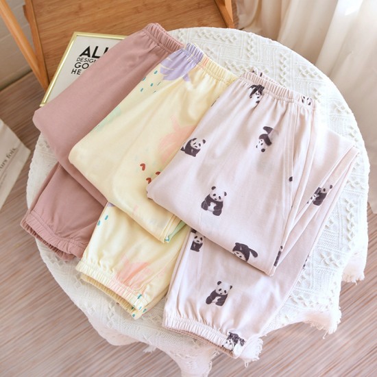 Japanese-style women's nightgown, pure cotton double-layer gauze, thin, summer nightdress, loose, cherry blossom bathrobe, mid-length pajamas