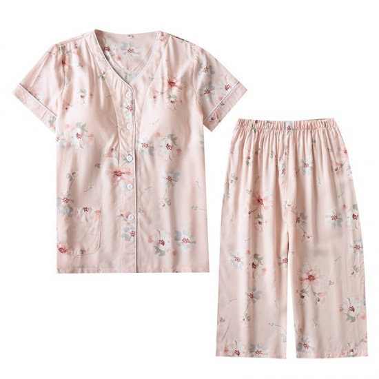 Women's autumn and winter flannel pajamas, thickened, warm, heart-shaped coral fleece, tapered, loose loungewear