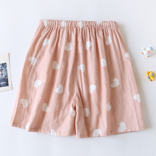 Men's spring and autumn pajamas, pure cotton double-layer gauze long-sleeved plaid pants, loose-fitting summer loungewear set