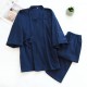 Wholesale men's double-layer gauze kimono pajamas, Japanese-style steaming loungewear, sweat-wicking and breathable loungewear.