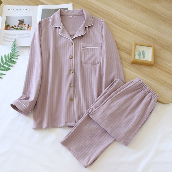 Women's spring and summer pajama pants, pure cotton knitted heart-shaped, thin, soft loungewear pants, Japanese-style, wearable as an outerwear, loose, casual trousers.