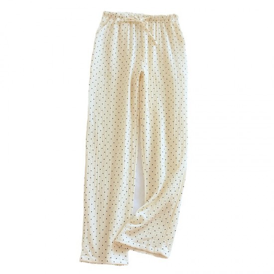 Summer round-neck short-sleeved crepe nightgown for women, double-layer gauze sweet-style dress, thin outerwear for home wear