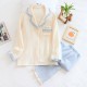 Summer women's pure cotton gauze pajamas, loose round-neck, thin, one-piece loungewear, soft and breathable