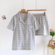 Women's summer nightgown, pure cotton double-layered cotton gauze short-sleeved loungewear, thin, soft, loose, plus-size cotton nightgown.