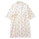 Women's nightgown, pure cotton washed cotton gauze kimono bathrobe, Japanese-style mid-length nightgown, spring, summer, and autumn loose loungewear.