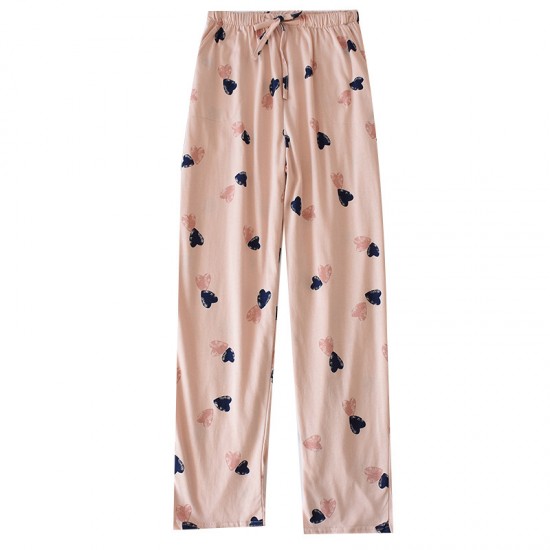 New women's cotton air-layer pajama pants, tapered, warm, thickened, home wear. Loose casual trousers