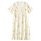 Japanese-style nightgown, women's cotton gauze, thin kimono pajamas, spring and summer, loose summer loungewear.
