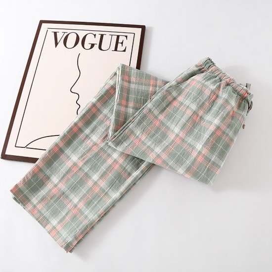 Summer postpartum clothes, pure cotton gauze, thin spring and autumn pajamas, prenatal and postpartum nursing clothes, two-piece loungewear set