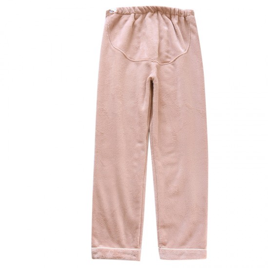 Women's Spring and Autumn Double-Layer Cotton Gauze Loose Large Size Floral Thin Summer Crepe Homewear Pants