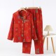 Pure cotton crepe and cotton yarn pajamas, spring and autumn long-sleeved pants, thin, all-season plus-size loungewear, soft two-piece set.