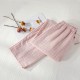 Summer pure cotton men's and women's washed cotton plaid shorts, thin cotton beach pants, outdoor wear.