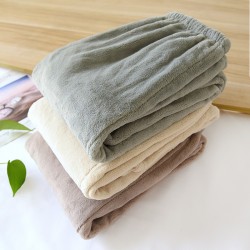 Spring and autumn women's pajamas, soft, German velvet plaid lounge pants, warm and loose, casual trousers for autumn and winter wear